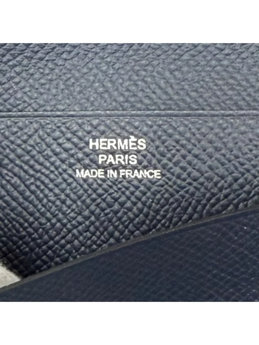 Hermes Mc2 Fleming Veau Epsom Wallet Bifold Navy
